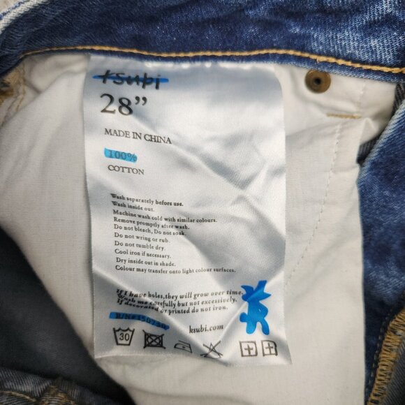 Ksubi Chlo Wasted Jeans Women's 28x26 Boyfriend Fit Ripped Knee Cropped Grunge - Picture 10 of 15